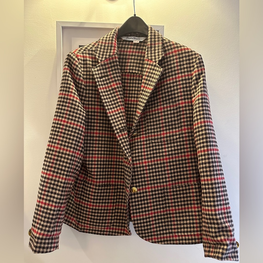 Rowing Blazer Women’s Gun Club Check Tweed Jacket - XL
